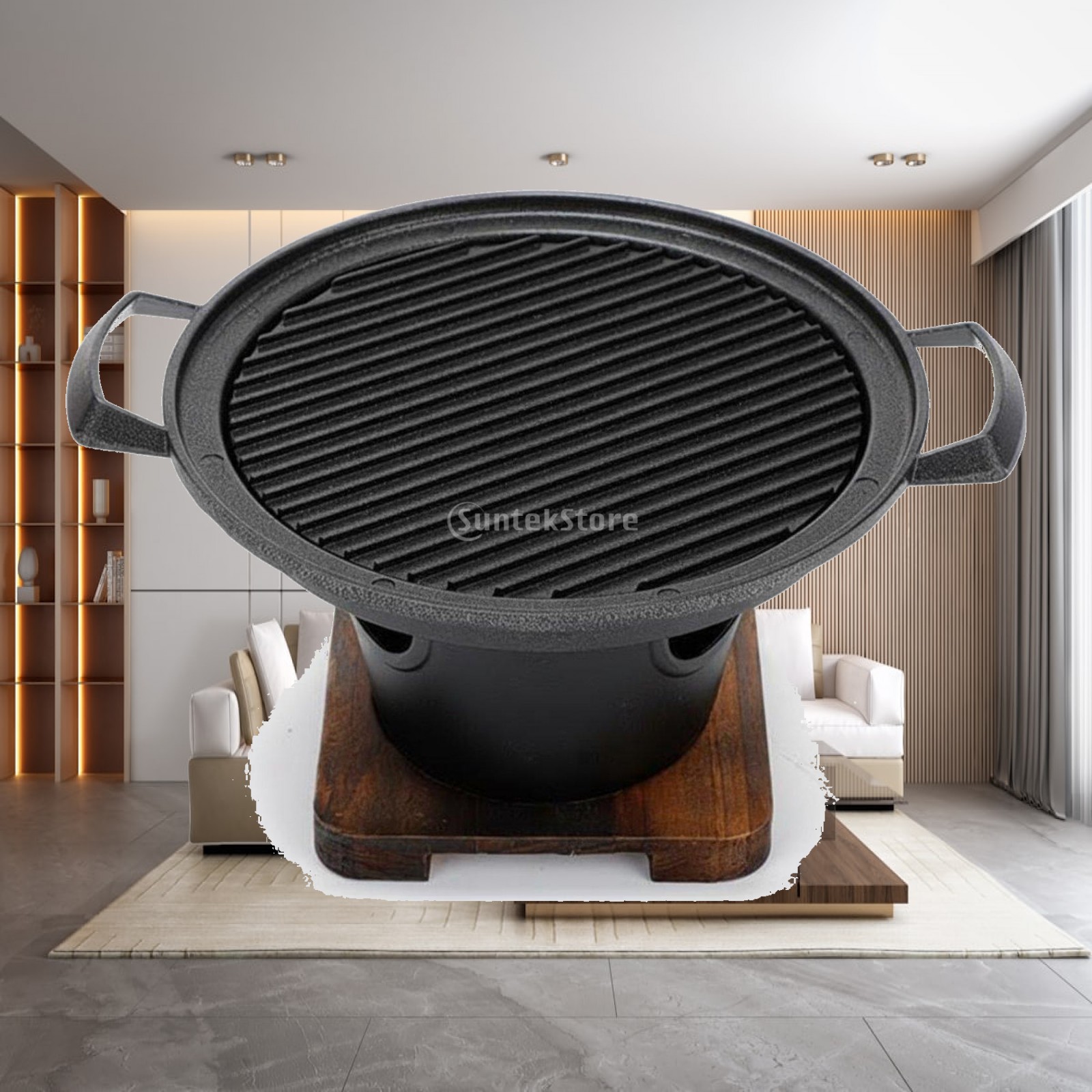 Korean Bbq Grill - Churrasqueira Elétrica Portátil Mini para Mesa,