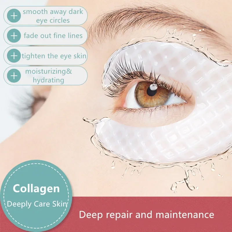Sheet Mask Collagen - Rugas remover os olhos remendos endurecimento