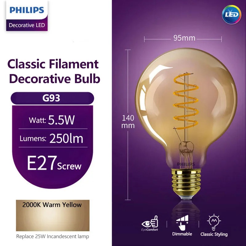 Lâmpada LED Philips G93 Clássi - Philips Bulb Led Classic avaliação e preço