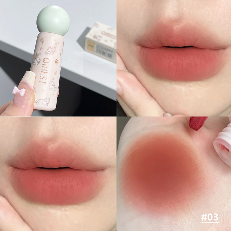 Qibest batom líquido nude fosc - Lip Tint Korean avaliação e preço