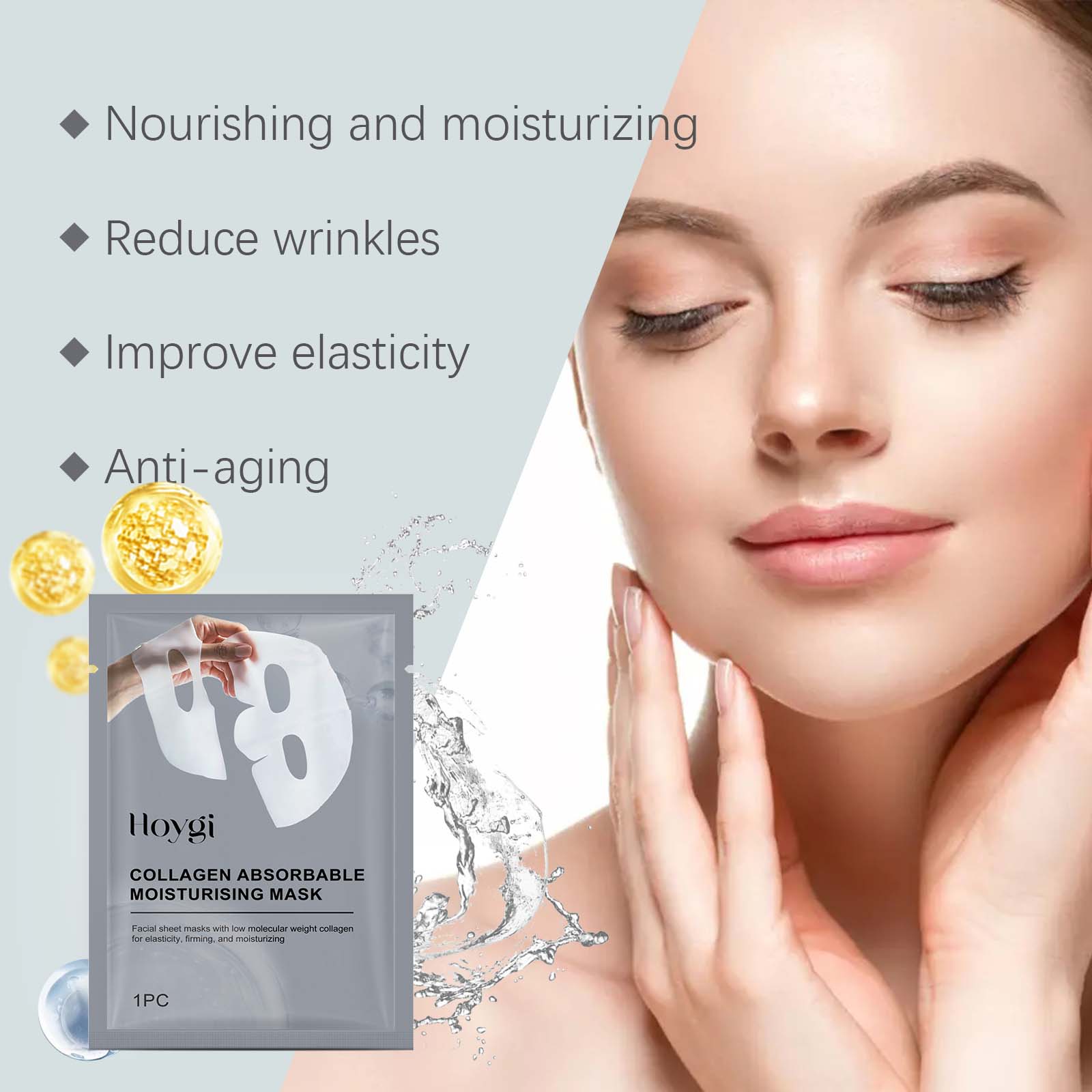 Máscara facial de colágeno, hi - Sheet Mask Collagen avaliação e preço