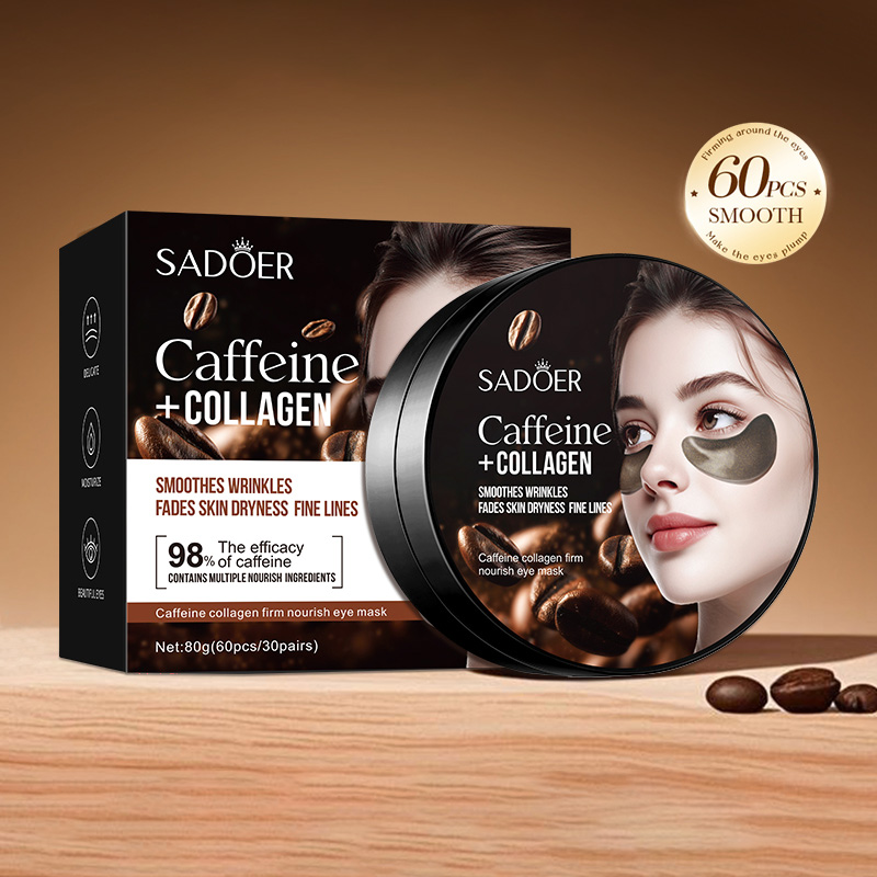60 pçs sadoer cafeína cristal  - Sheet Mask Collagen avaliação e preço