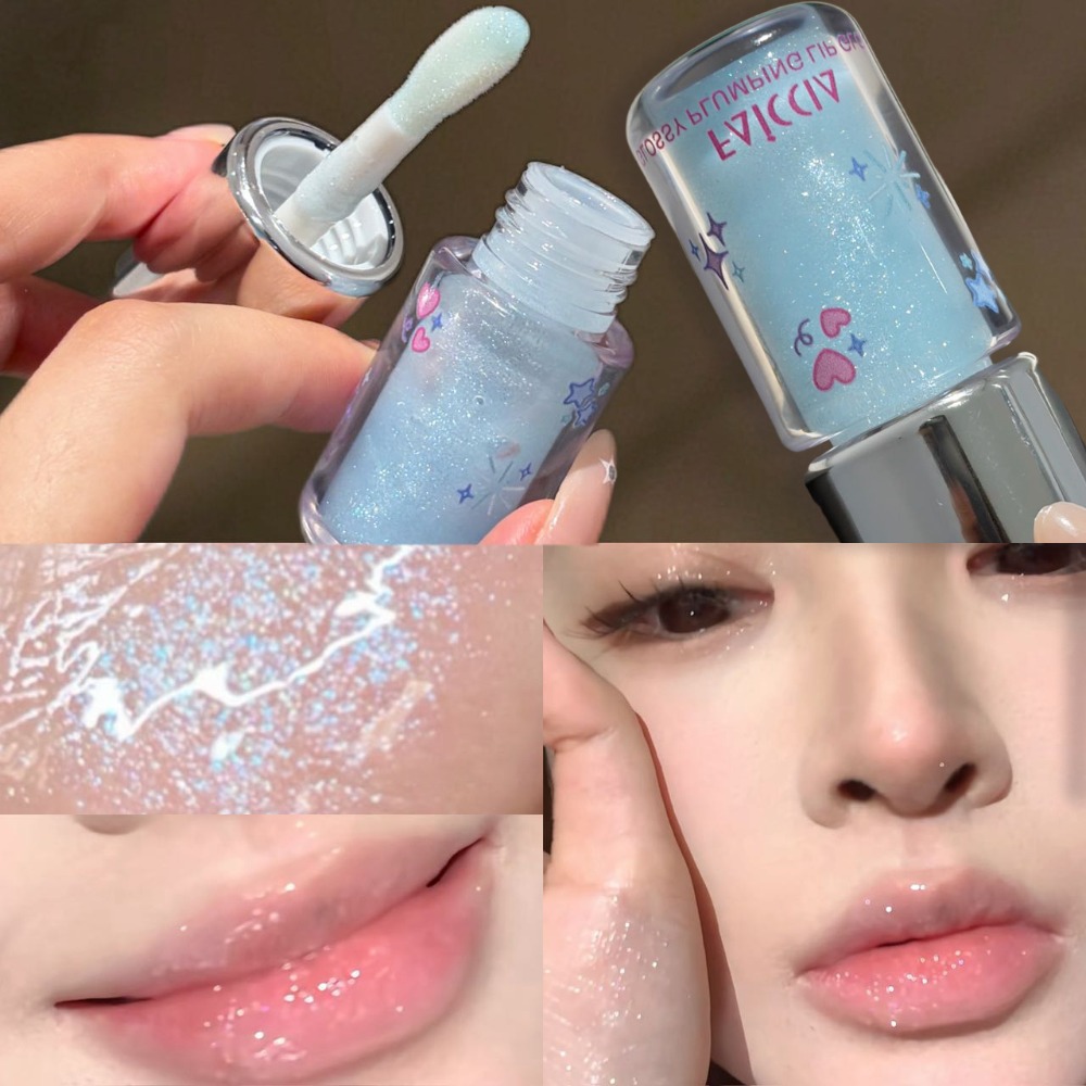 Gloss Labial Azul Bebê Cintila - Lip Tint Korean avaliação e preço